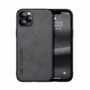 Skin Feel Magnetic Leather Back Phone Case For iPhone 11 Pro(Dark Grey)