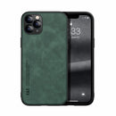 Skin Feel Magnetic Leather Back Phone Case For iPhone 11 Pro(Green)