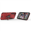 For iPhone SE 2022 / SE 2020 Shockproof PC + TPU Protective Case with Magnetic Ring Holder(Red)