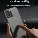 For OPPO Reno7 4G Skin Feel Magnetic Leather Back Phone Case(Light Grey)