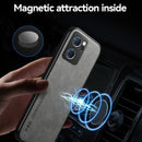 For OPPO Reno7 4G Skin Feel Magnetic Leather Back Phone Case(Light Grey)