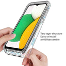 For Samsung Galaxy A03 Core PC+TPU Transparent Painted Phone Case(Banana Leaf)