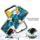For Samsung Galaxy A03 Core PC+TPU Transparent Painted Phone Case(Banana Leaf)