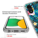 For Samsung Galaxy A03 Core PC+TPU Transparent Painted Phone Case(Banana Leaf)