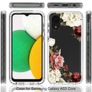 For Samsung Galaxy A03 Core PC+TPU Transparent Painted Phone Case(Rose)