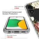 For Samsung Galaxy A03 Core PC+TPU Transparent Painted Phone Case(Rose)