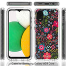 For Samsung Galaxy A03 Core PC+TPU Transparent Painted Phone Case(Small Floral)