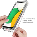 For Samsung Galaxy A03 Core PC+TPU Transparent Painted Phone Case(Small Floral)