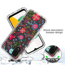 For Samsung Galaxy A03 Core PC+TPU Transparent Painted Phone Case(Small Floral)