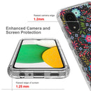 For Samsung Galaxy A03 Core PC+TPU Transparent Painted Phone Case(Small Floral)