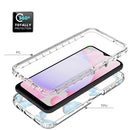 For Samsung Galaxy A13 4G PC+TPU Transparent Painted Phone Case(Blue Butterflies)