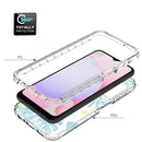 For Samsung Galaxy A13 4G PC+TPU Transparent Painted Phone Case(Banana Leaf)