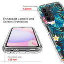 For Samsung Galaxy A13 4G PC+TPU Transparent Painted Phone Case(Banana Leaf)