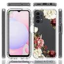 For Samsung Galaxy A13 4G PC+TPU Transparent Painted Phone Case(Rose)
