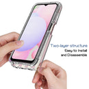 For Samsung Galaxy A13 4G PC+TPU Transparent Painted Phone Case(Rose)