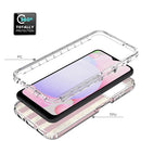 For Samsung Galaxy A13 4G PC+TPU Transparent Painted Phone Case(Rose)
