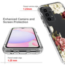 For Samsung Galaxy A13 4G PC+TPU Transparent Painted Phone Case(Rose)