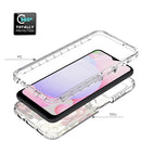 For Samsung Galaxy A13 4G PC+TPU Transparent Painted Phone Case(White Flower)