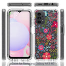 For Samsung Galaxy A13 4G PC+TPU Transparent Painted Phone Case(Small Floral)