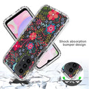 For Samsung Galaxy A13 4G PC+TPU Transparent Painted Phone Case(Small Floral)