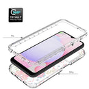 For Samsung Galaxy A13 4G PC+TPU Transparent Painted Phone Case(Small Floral)