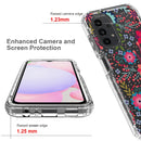 For Samsung Galaxy A13 4G PC+TPU Transparent Painted Phone Case(Small Floral)
