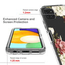 For Samsung Galaxy A22 5G PC+TPU Transparent Painted Phone Case(Rose)