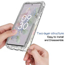 For Google Pixel 6a PC+TPU Transparent Painted Phone Case(Rose)