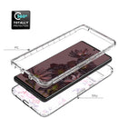 For Google Pixel 7 Pro PC+TPU Transparent Painted Phone Case(Pink Flower)