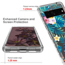 For Google Pixel 7 Pro PC+TPU Transparent Painted Phone Case(Banana Leaf)