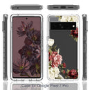 For Google Pixel 7 Pro PC+TPU Transparent Painted Phone Case(Rose)