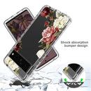 For Google Pixel 7 Pro PC+TPU Transparent Painted Phone Case(Rose)