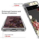 For Google Pixel 7 Pro PC+TPU Transparent Painted Phone Case(Rose)