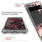 For Google Pixel 7 Pro PC+TPU Transparent Painted Phone Case(Pink Rose)