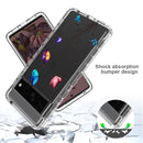 For Google Pixel 7 Pro PC+TPU Transparent Painted Phone Case(Tree Butterflies)
