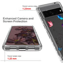For Google Pixel 7 Pro PC+TPU Transparent Painted Phone Case(Tree Butterflies)