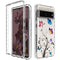 For Google Pixel 7 Pro PC+TPU Transparent Painted Phone Case(Tree Butterflies)