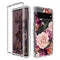 For Google Pixel 7 Pro PC+TPU Transparent Painted Phone Case(Purple Floral)