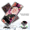 For Google Pixel 7 Pro PC+TPU Transparent Painted Phone Case(Purple Floral)