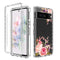 For Google Pixel 7 PC+TPU Transparent Painted Phone Case(Pink Rose)
