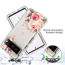 For Google Pixel 7 PC+TPU Transparent Painted Phone Case(Pink Rose)