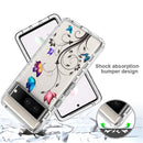 For Google Pixel 7 PC+TPU Transparent Painted Phone Case(Tree Butterflies)