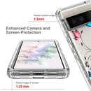 For Google Pixel 7 PC+TPU Transparent Painted Phone Case(Tree Butterflies)