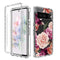 For Google Pixel 7 PC+TPU Transparent Painted Phone Case(Purple Floral)