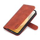 For iPhone 14 AZNS Skin Feel Calf Texture Horizontal Flip Leather Case (Brown)
