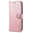 For iPhone 14 AZNS Skin Feel Calf Texture Horizontal Flip Leather Case (Rose Gold)