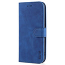 For iPhone 14 AZNS Skin Feel Calf Texture Horizontal Flip Leather Case (Blue)