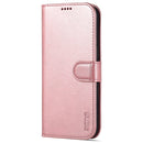 AZNS Skin Feel Calf Texture Horizontal Flip Leather Case For iPhone 14 Pro Max(Rose Gold)