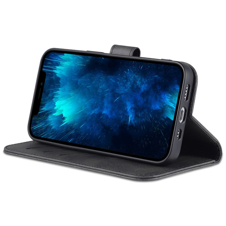 AZNS Skin Feel Calf Texture Horizontal Flip Leather Case For iPhone 14 Pro Max(Black)