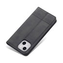 For iPhone 14 Plus AZNS Magnetic Calf Texture Flip Leather Phone Case (Black)